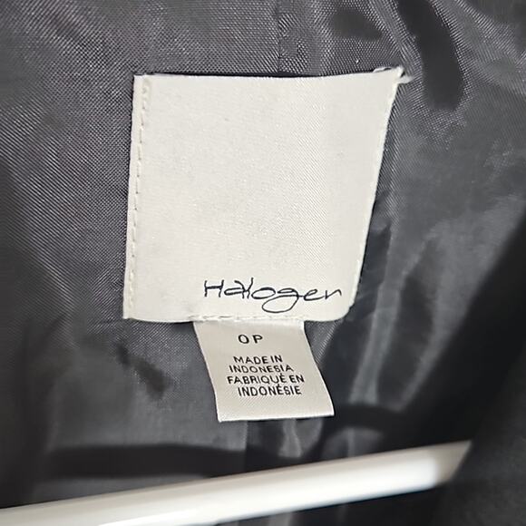 Halogen Single Button Light Shoulder Padding Black Blazer Sz 0 Petite - Picture 6 of 10